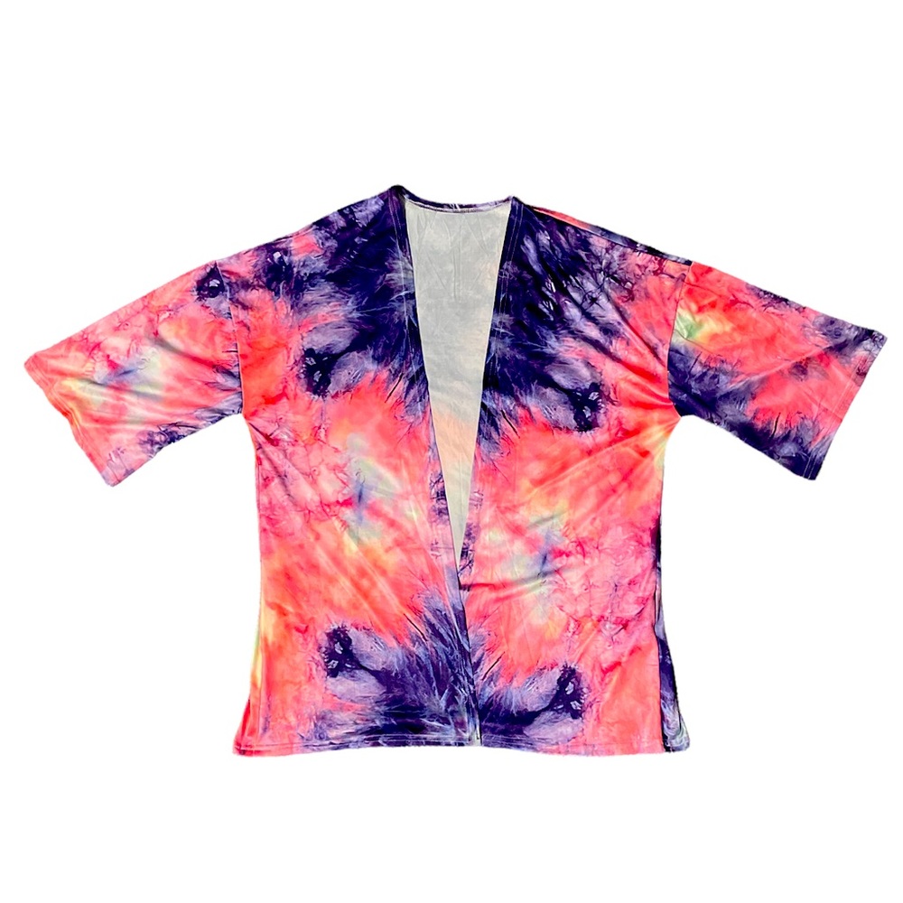 Tie dye open cardigan size M